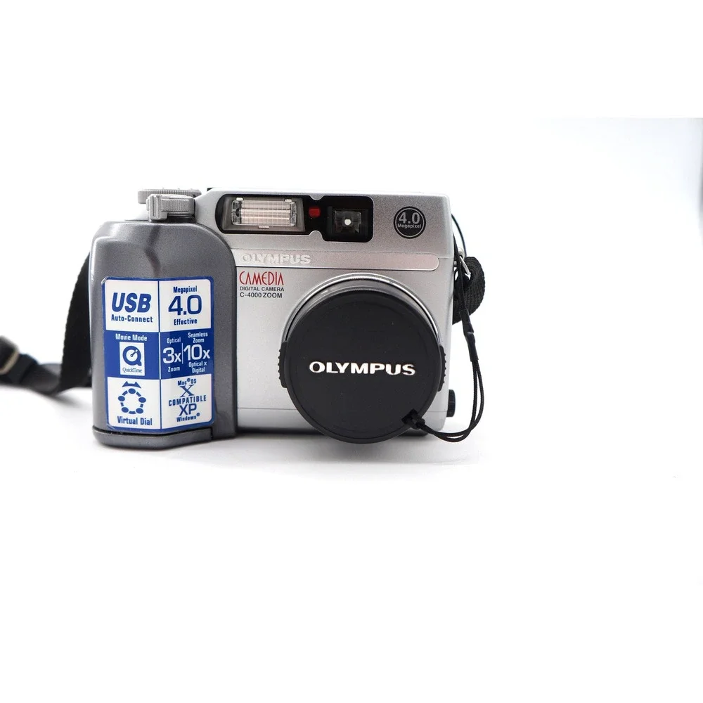 Vtg Olympus Camedia C-4000 4MP Digital Camera Point Shoot Tested Y2k‎ Low Res